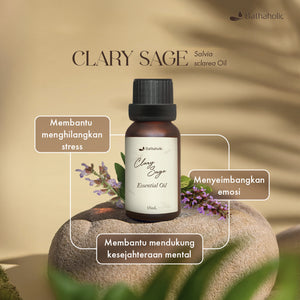 Bathaholic - Clary Sage Essential Oil Pure Essential Oil / Minyak Aromatherapy Pengharum Ruangan