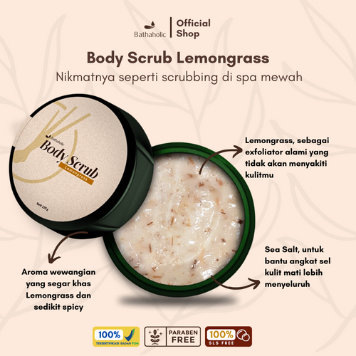 Bathaholic - Lemongrass Spice Body Scrub Cream 120gr