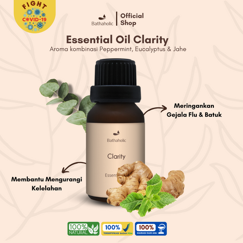 Bathaholic - Clarity Pure Essential Oil / Minyak Aromatherapy Pengharum Ruangan