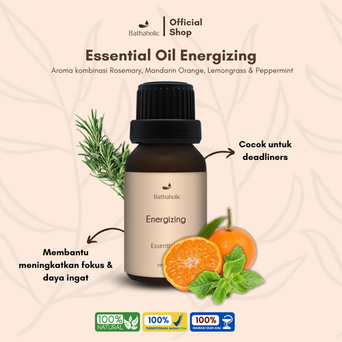 Bathaholic - Energizing Essential Oil / Minyak Aromatherapy Pengharum Ruangan