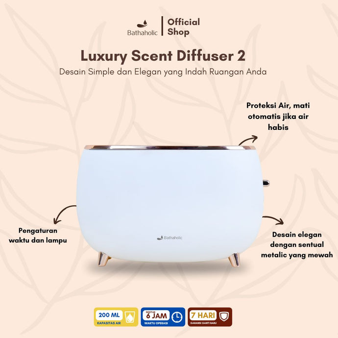 Bathaholic - Diffuser Air Humidifier Luxury Scent 2 200ml Aromatherapy Oil Pengharum Ruangan