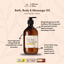 Load image into Gallery viewer, Bathaholic - Lemongrass Spice Bath, Body &amp; Massage Oil 300ml
