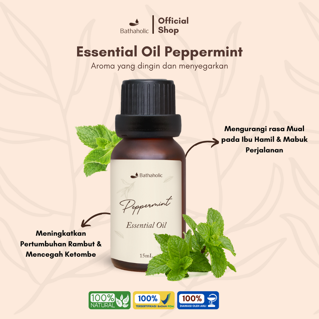 Bathaholic - Peppermint Pure Essential Oil / Minyak Aromatherapy Pengharum Ruangan