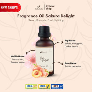 Bathaholic - Sakura Delight Fragrance Oil / Minyak Diffuser Oil Aromatherapy Pengharum Ruangan