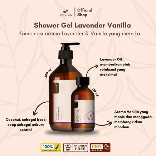 Bathaholic - Lavender Vanilla Shower Gel 130ml