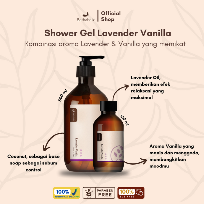 Bathaholic - Lavender Vanilla Shower Gel 500ml