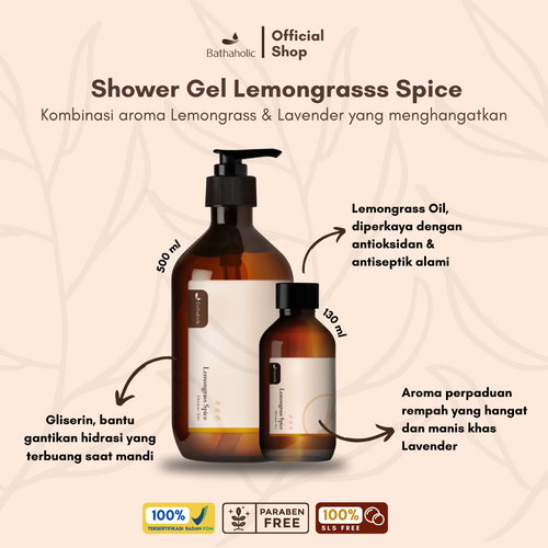 Bathaholic - Lemongrass Spice Shower Gel 500ml